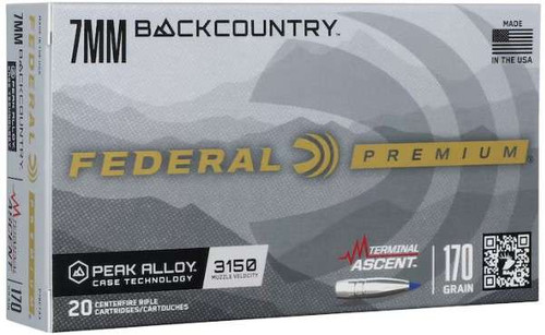 Federal 7mm Backcountry Ammo 170gr Terminal Ascent Ammunition - 20 Rounds